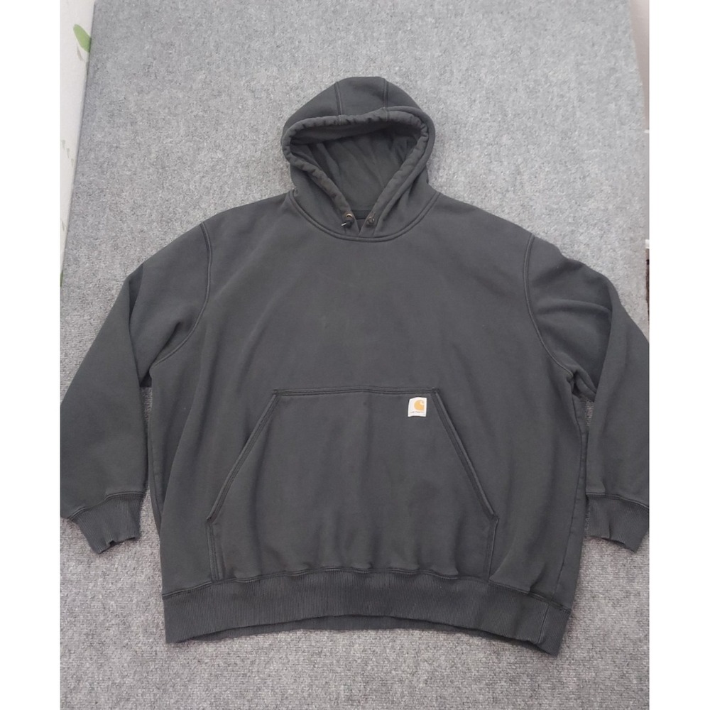 Carhartt Hoodie Sweatshirt Mens 4XL Black 100615 Pockets Original Fit Work Wear